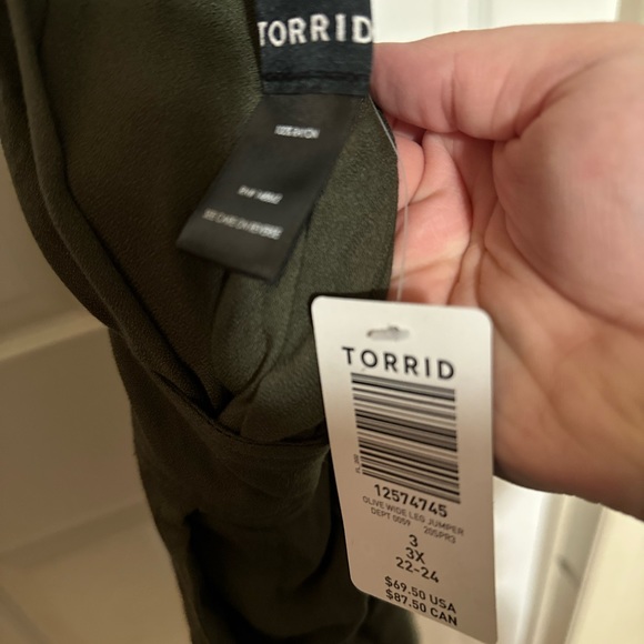 Torrid size 3 overalls green - Picture 2 of 3